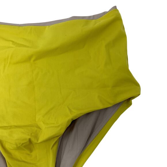 Lululemon Deep Sea High Waisted Skimpy Swim Bottom Sz 6 Soleil Yellow Green - Picture 2 of 5